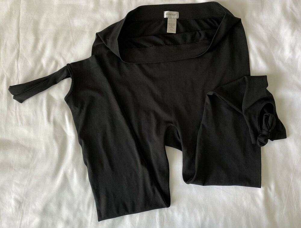 Avenue Leggings Womens Medium/Large Black Ankle Tie